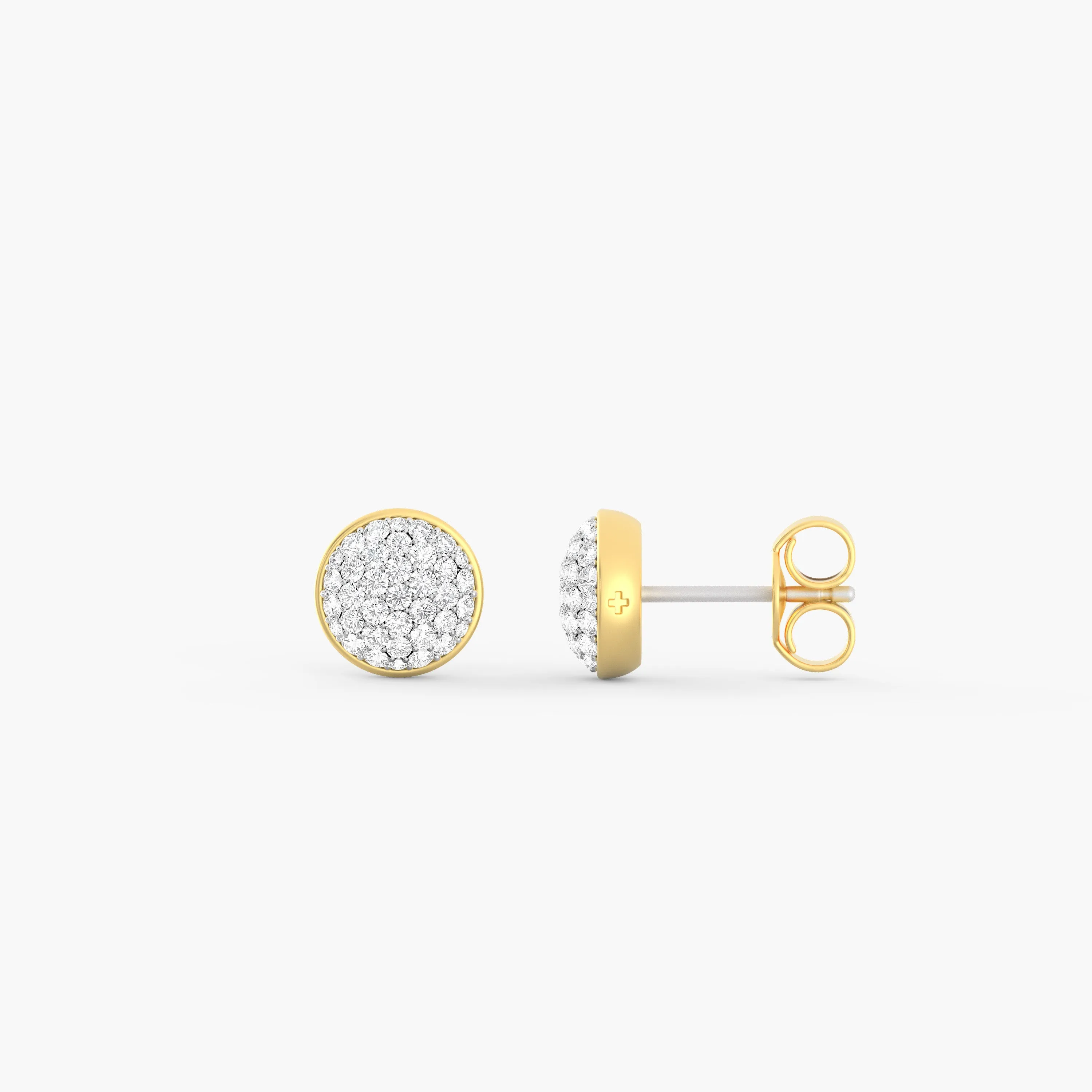 Two-Tone Unity Studs in Gold