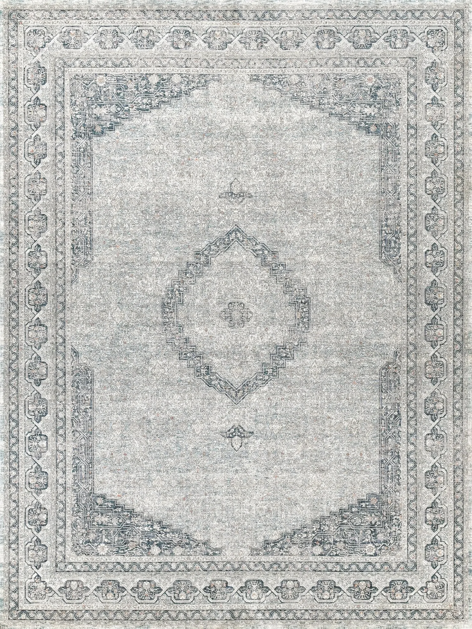 UER0152 Luxury Power-Loomed Synthetic Medium-Pile Rug