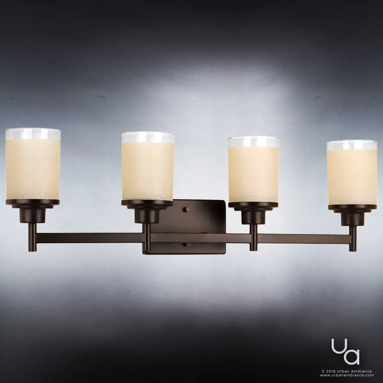 UHP2015 Contemporary Bathroom Vanity Light, 9.4375"H x 31"W, Olde Bronze Finish, Cupertino Collection