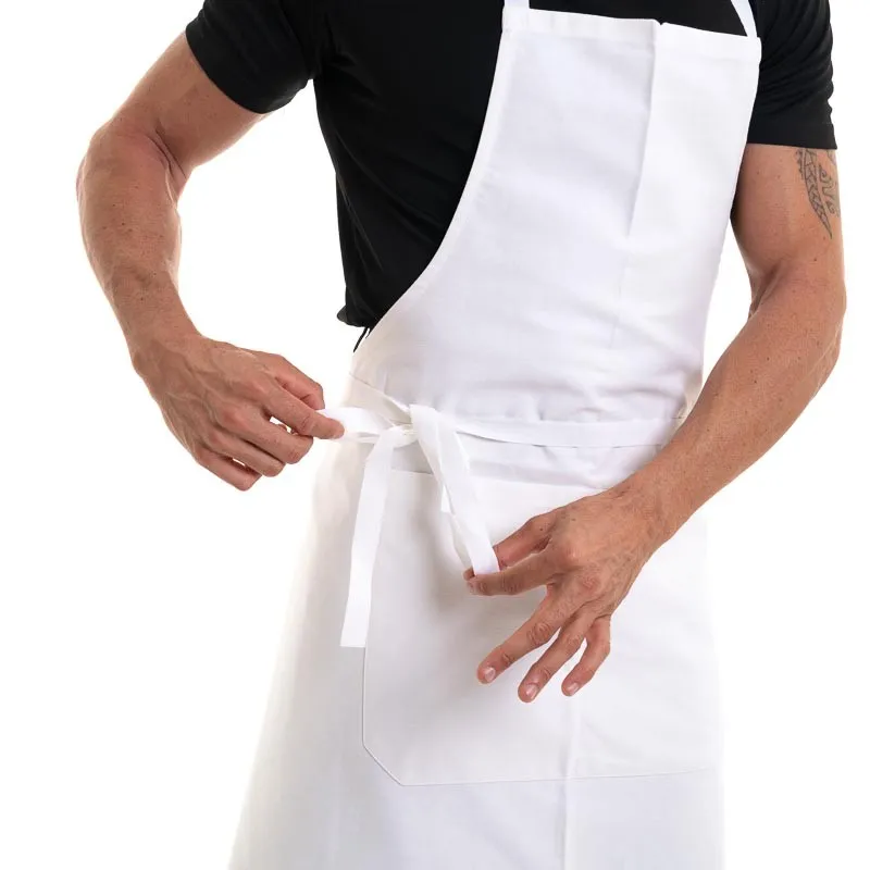 White Pise Apron with Bib Coton - ROBUR