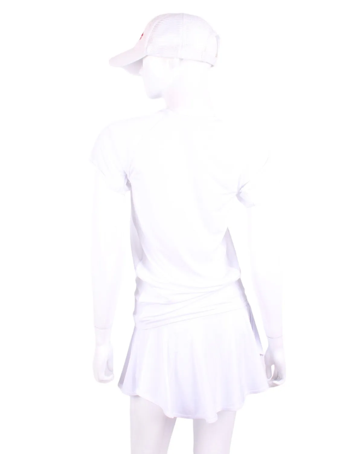 White Vee Tee SL With White Mesh